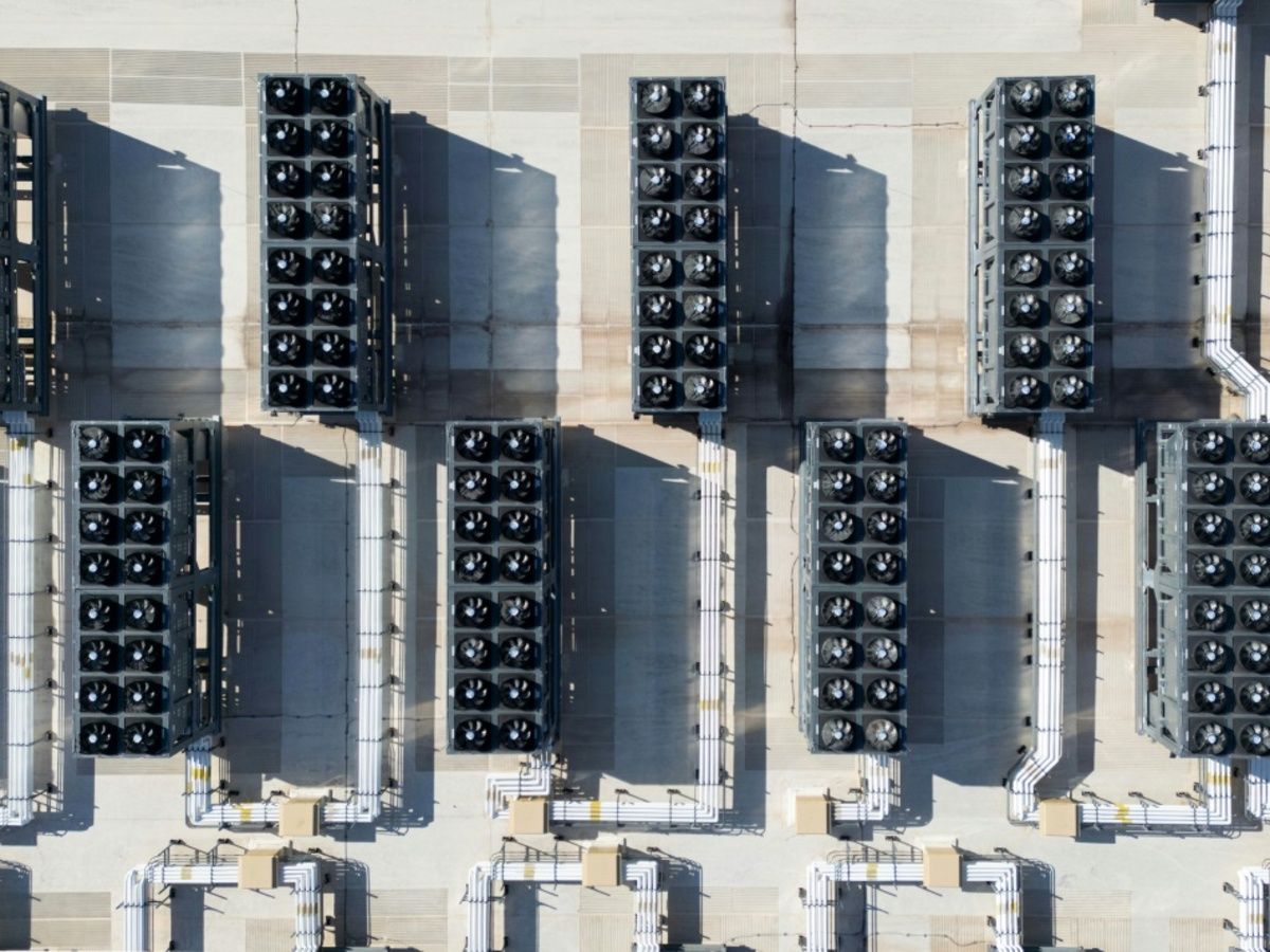 Cooling vents on data centres in Virginia, U.S.