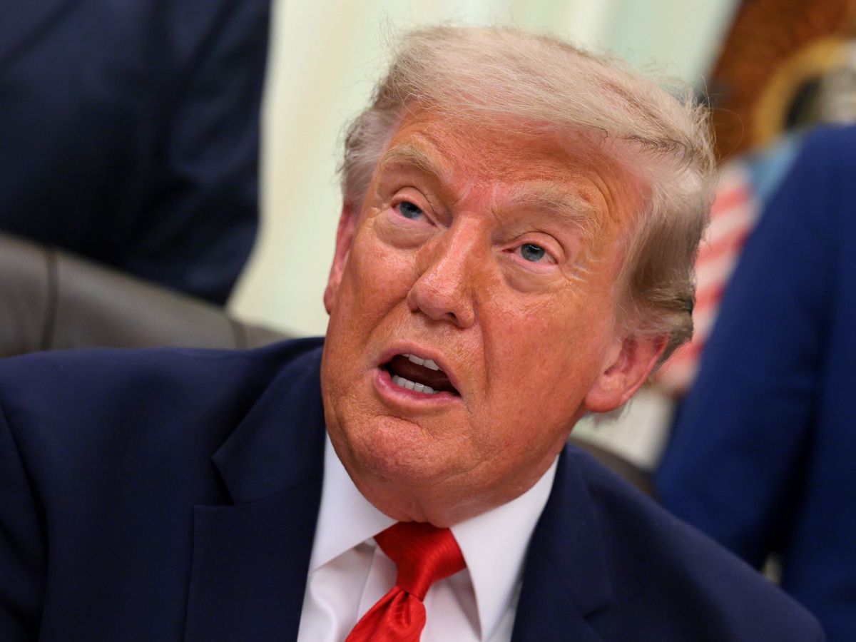 U.S. President Donald Trump speaks during an announcement in the Oval Office of the White House on July 29, 2026 in Washington, D.C.