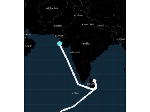 Vessel Poliegos, carrying Venezuelan crude, is off the coast of India. It has been looking for a home since mid-June.