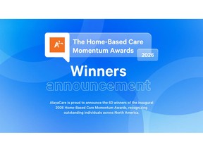 AlayaCare is proud to announce the 60 winners of the inaugural 2026 Home-Based Care Momentum Awards, recognizing outstanding individuals across North America.