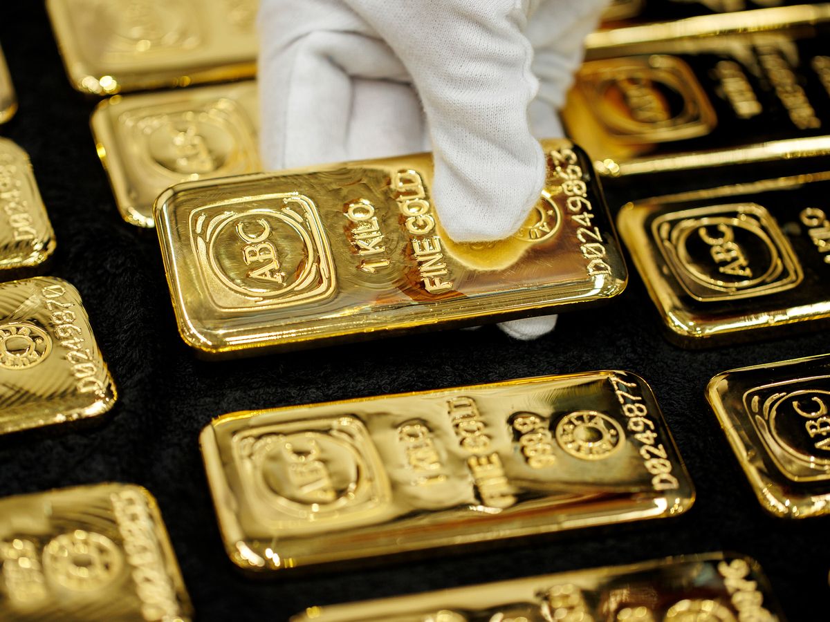 One kilogram gold bars at the ABC Refinery smelter, operated by Pallion, in Sydney, Australia, on April 17, 2025.