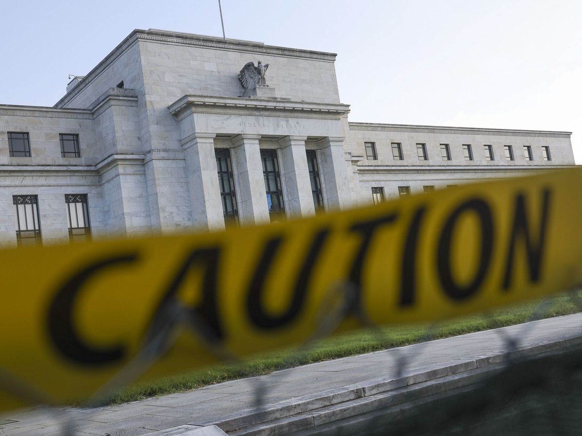 Renovations continue on the Marriner S. Eccles Federal Reserve Board Building on September 19, 2022 in Washington, DC.