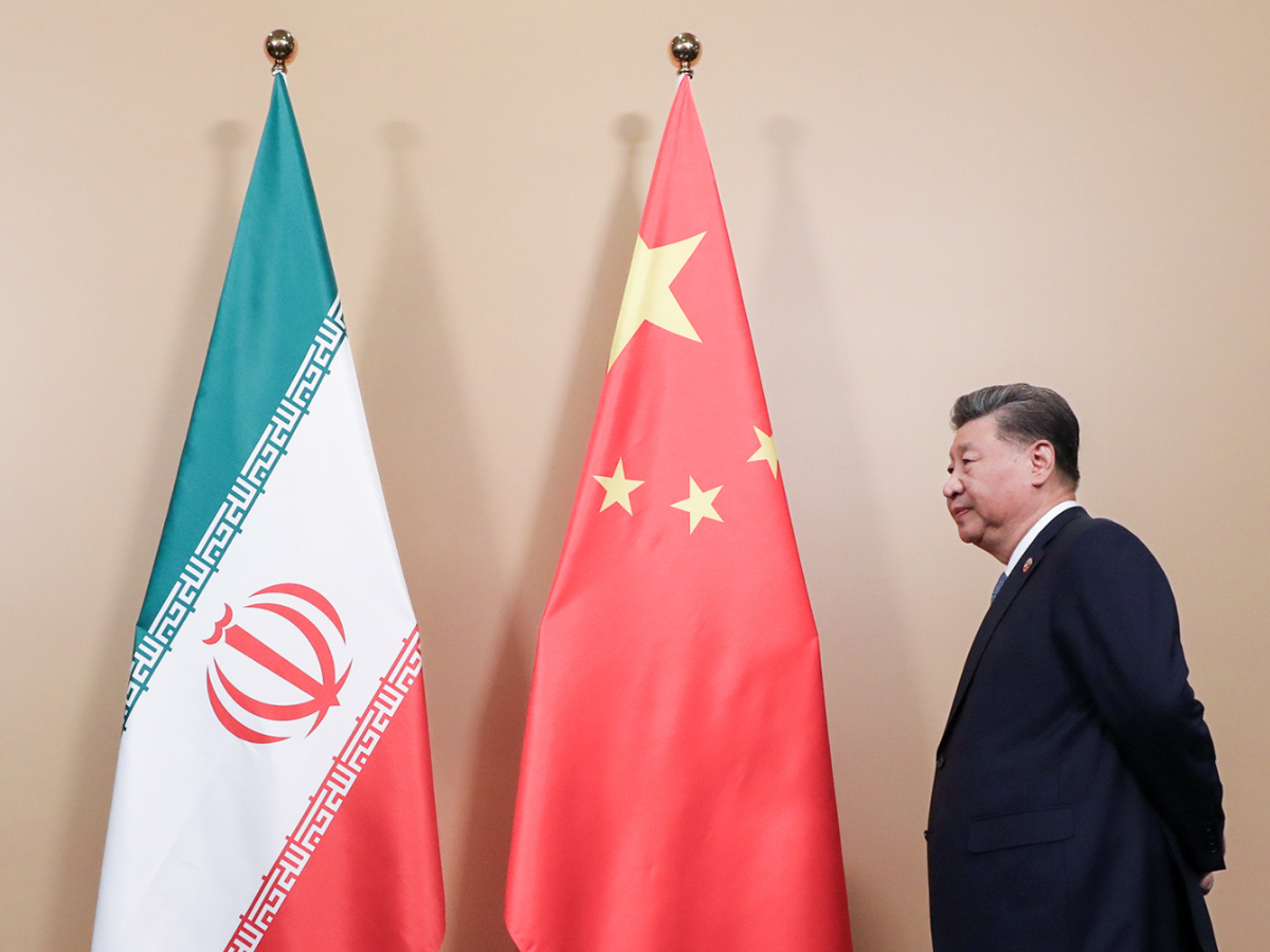 President of China Xi Jinping meets with Iranian President Masoud Pezeshkian (not seen) within the 16th BRICS Summit in Kazan, Russia on October 23, 2024