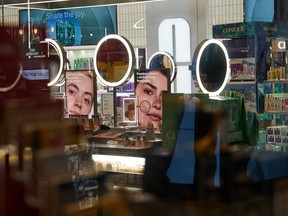 Clinique Laboratories cosmetics at the Macy's flagship store on Black Friday in New York, US, on Friday, Nov. 24, 2023.