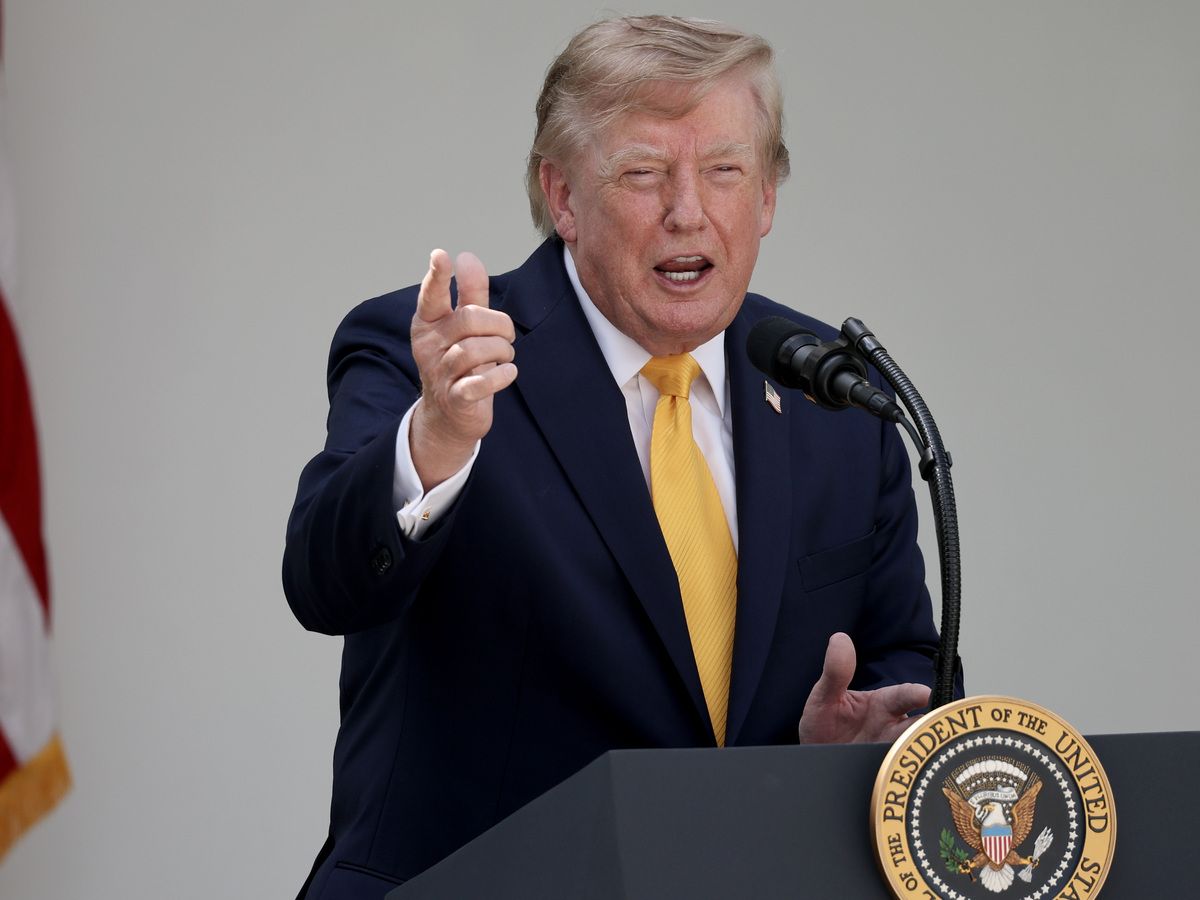 U.S. President Donald Trump speaks during an event in the Rose Garden of the White House on August 24, 2026 in Washington, D.C.