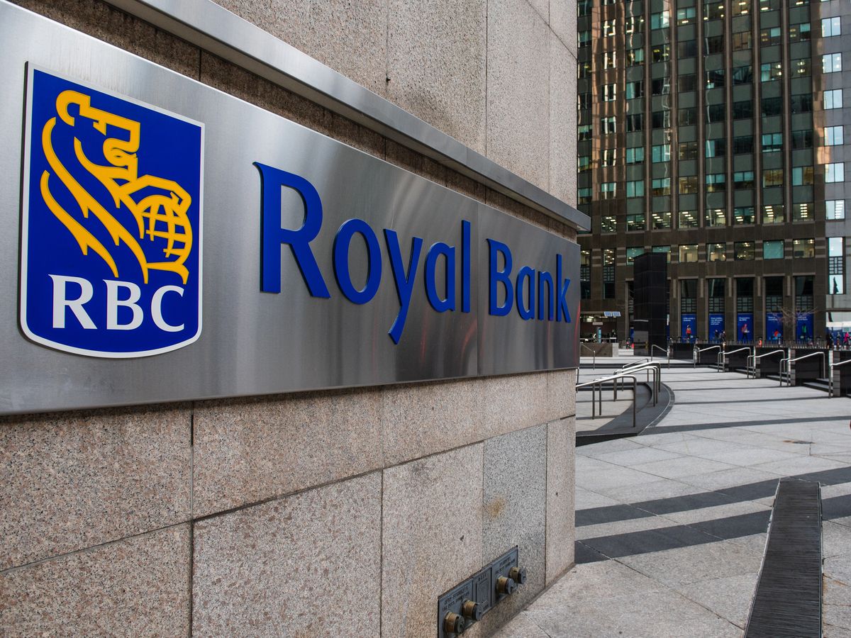 The Royal Bank of Canada (RBC) headquarters in the financial district of Toronto on April 24, 2025.