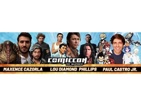 Comiccon de Québec 2026 Featured guests Lou Diamond Phillips, Paul Castro Jr, Maxence Cazorla