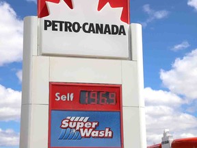 Gas price sign