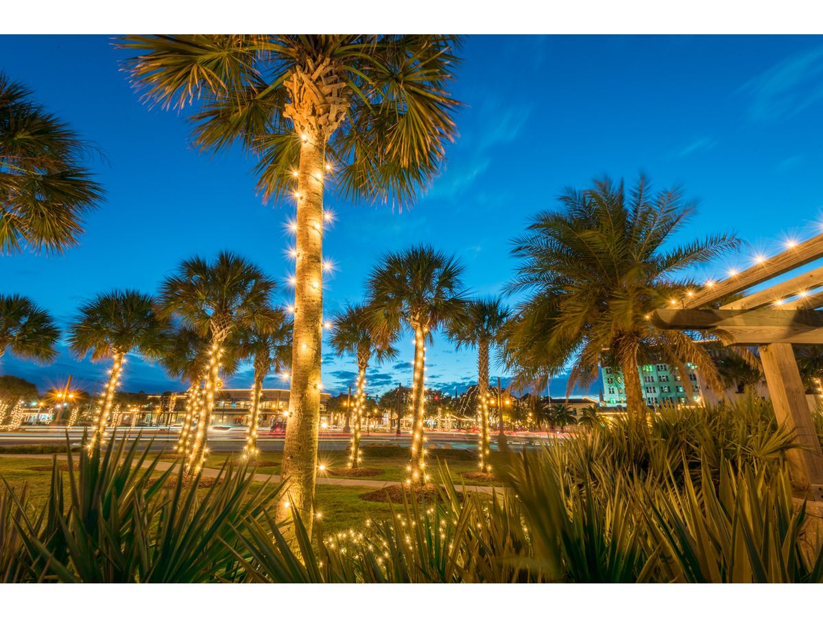 From the treetops to the waterfront, millions of tiny white lights create a magical setting for the Holiday season in St. Augustine, Fl.