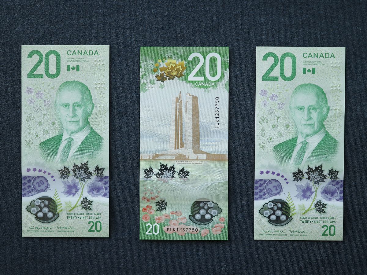 New $20 bill featuring King Charles III, in Ottawa September 3, 2026.