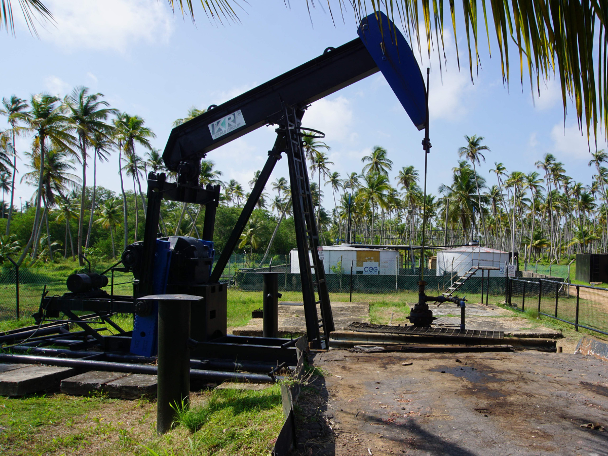 View of Icacos Oil Field, in the southwesternmost point of Trinidad and Tobago, 10 km away across the sea from Venezuela, on September 9, 2023.