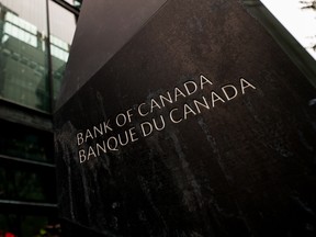 Bank of Canada sign in front of the Bank of Canada building in Ottawa on Wednesday, July 15, 2026.