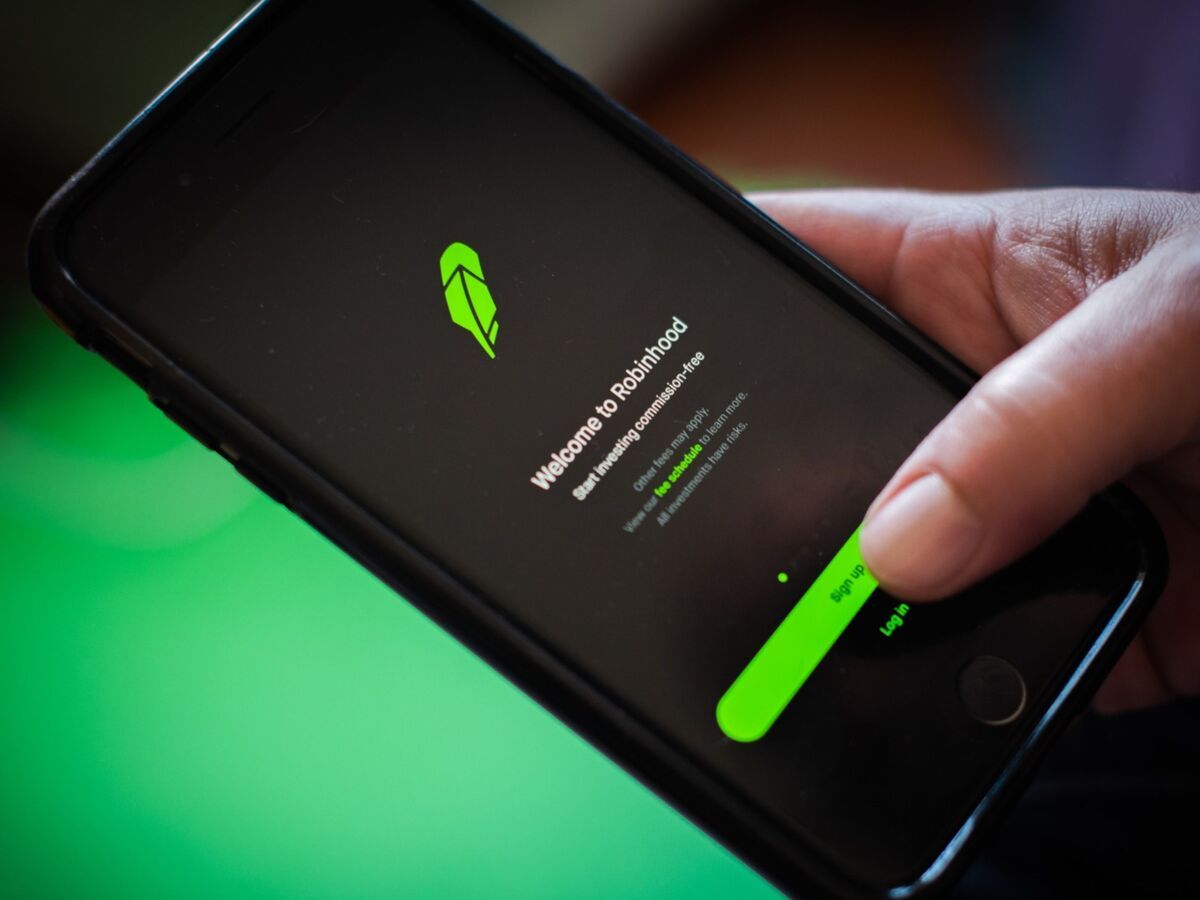 The Robinhood application on a smartphone arranged in Hastings-On-Hudson, New York, U.S., on Friday, Jan. 29, 2021.