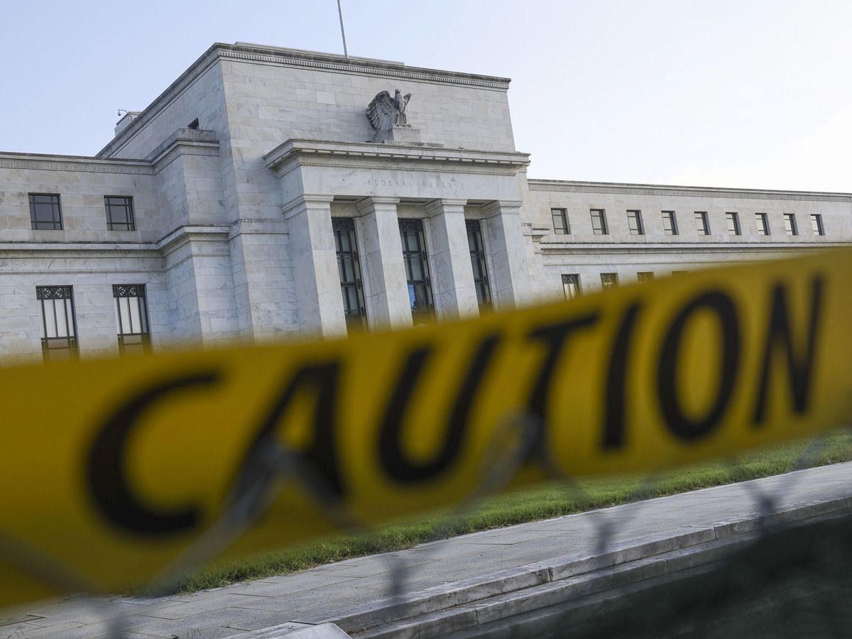 Renovations continue on the Marriner S. Eccles Federal Reserve Board Building on September 19, 2022 in Washington, DC.