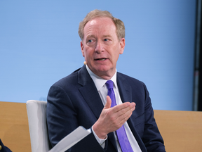 Brad Smith, president of Microsoft Corp., at the CERAWeek by S&P Global conference in Houston, Texas, US, on Tuesday, March 24, 2026