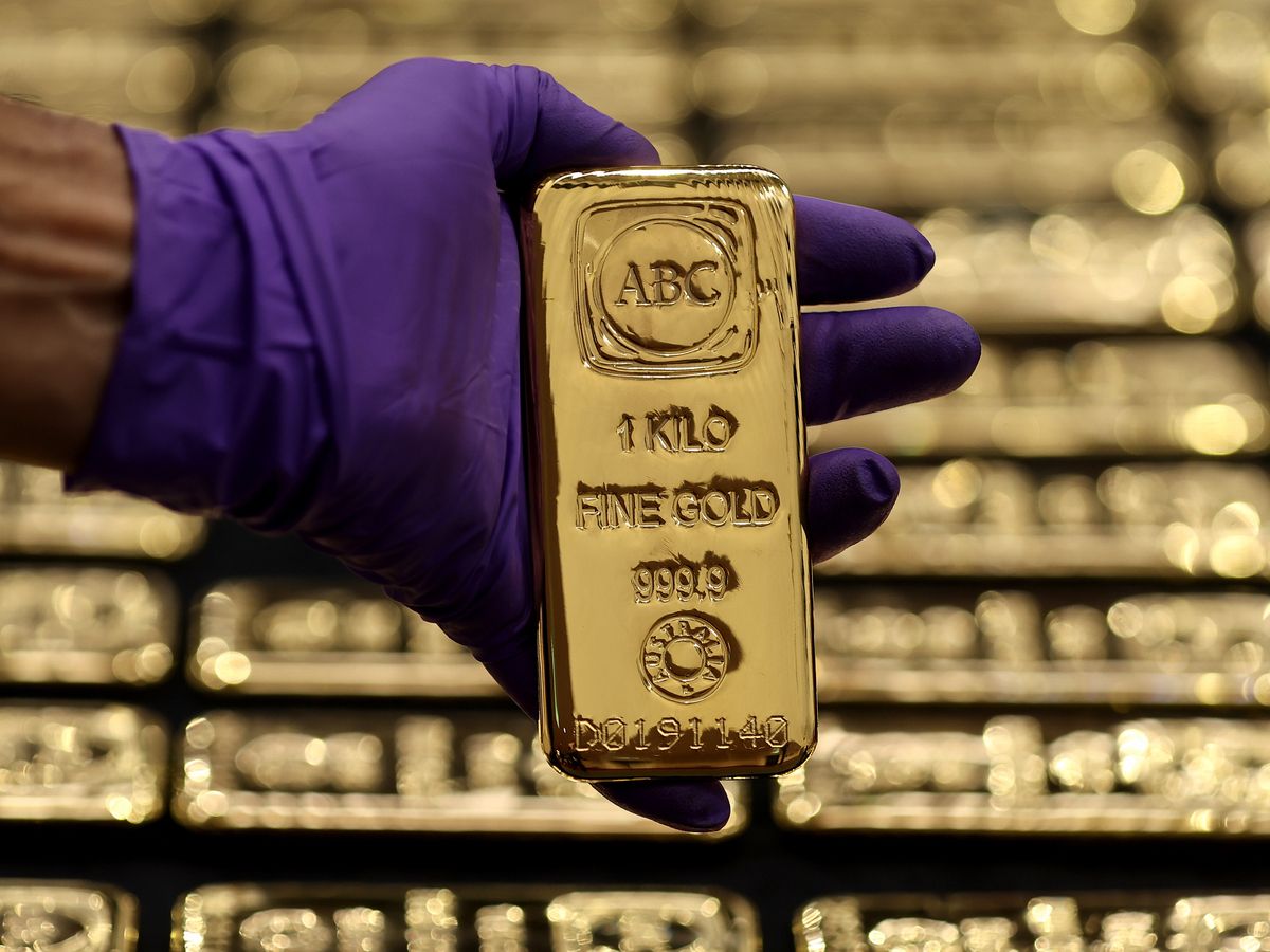 A one kilogram gold bar at the ABC Refinery facility in Sydney, Australia, on Friday, May 3, 2024.