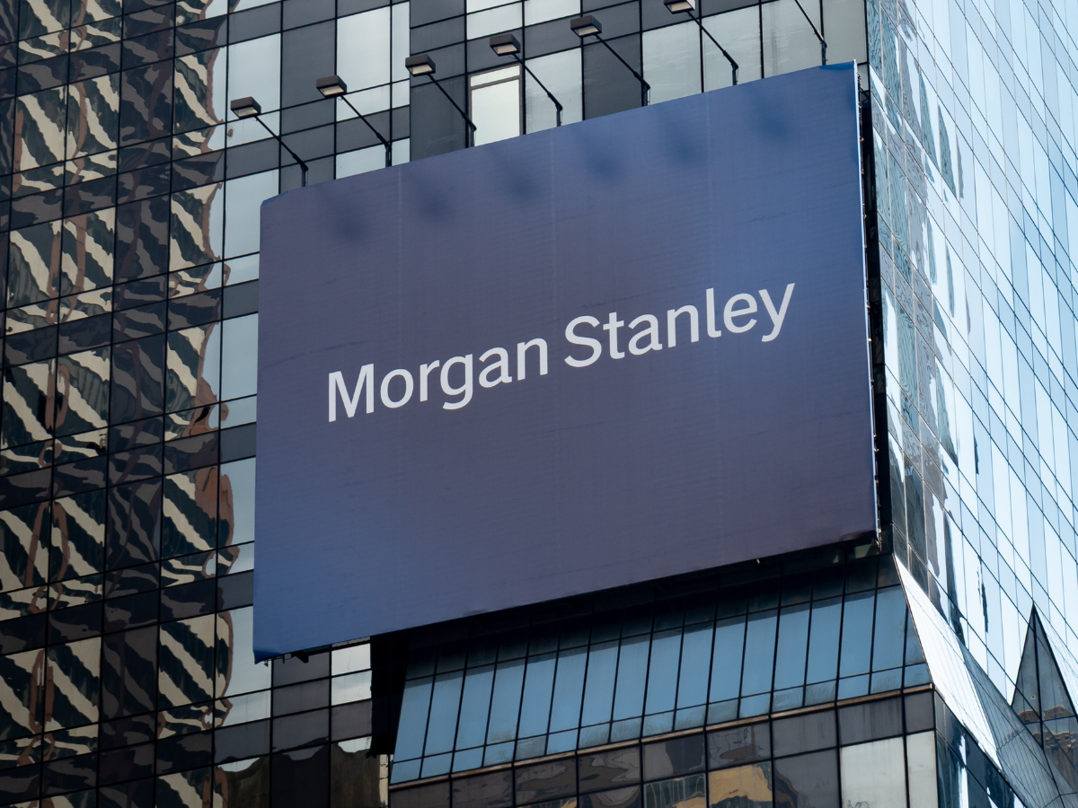 Morgan Stanley logo sign is seen in New York City, United States, on August 7, 2026.
