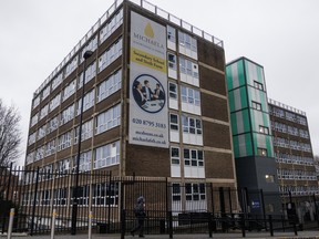 A general view of Michaela Community School on January 23, 2024 in the Brent area of London, England.