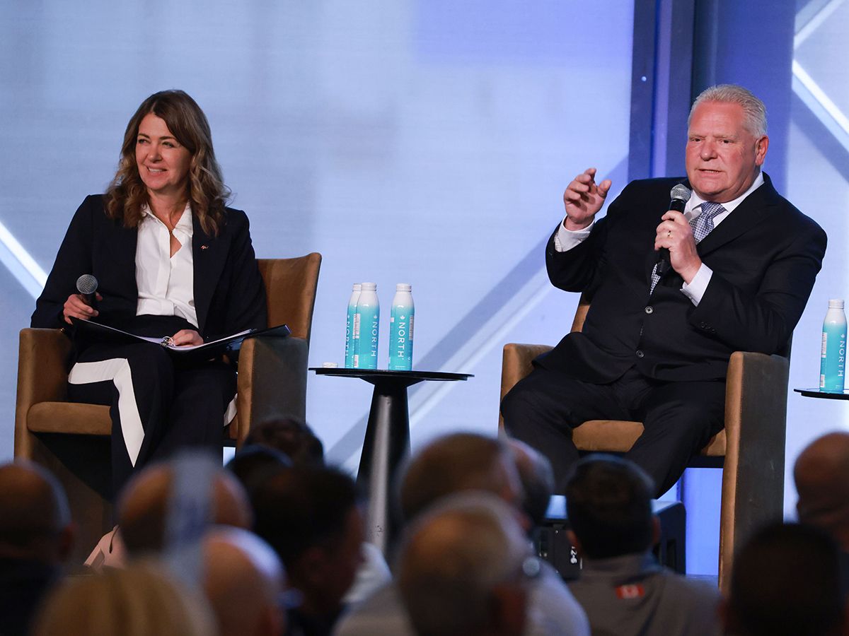 Danielle Smith and Doug Ford.