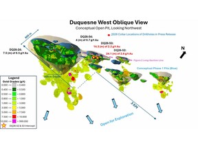 Location of Drillholes Released in this Press Release.