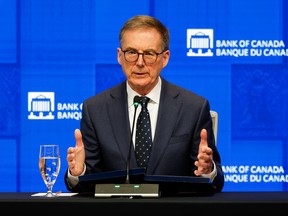 Tiff Macklem, governor of the Bank of Canada, during a news conference in Ottawa on June 10, 2026.
