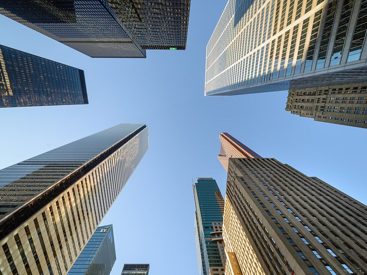 Bank buildings in Toronto's Financial District.