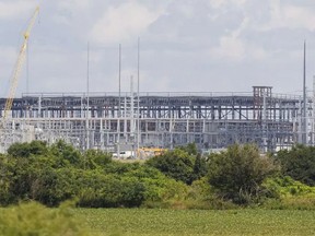 Construction of PowerCo’s “gigafactory” in St. Thomas began nearly a year ago.