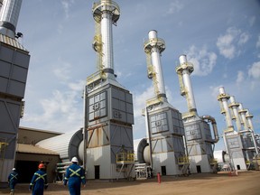 Giant natural gas fuelled steam generators at an oilsands facility near Conklin, Alta., 120 kilometres south of Fort McMurray, Alta.