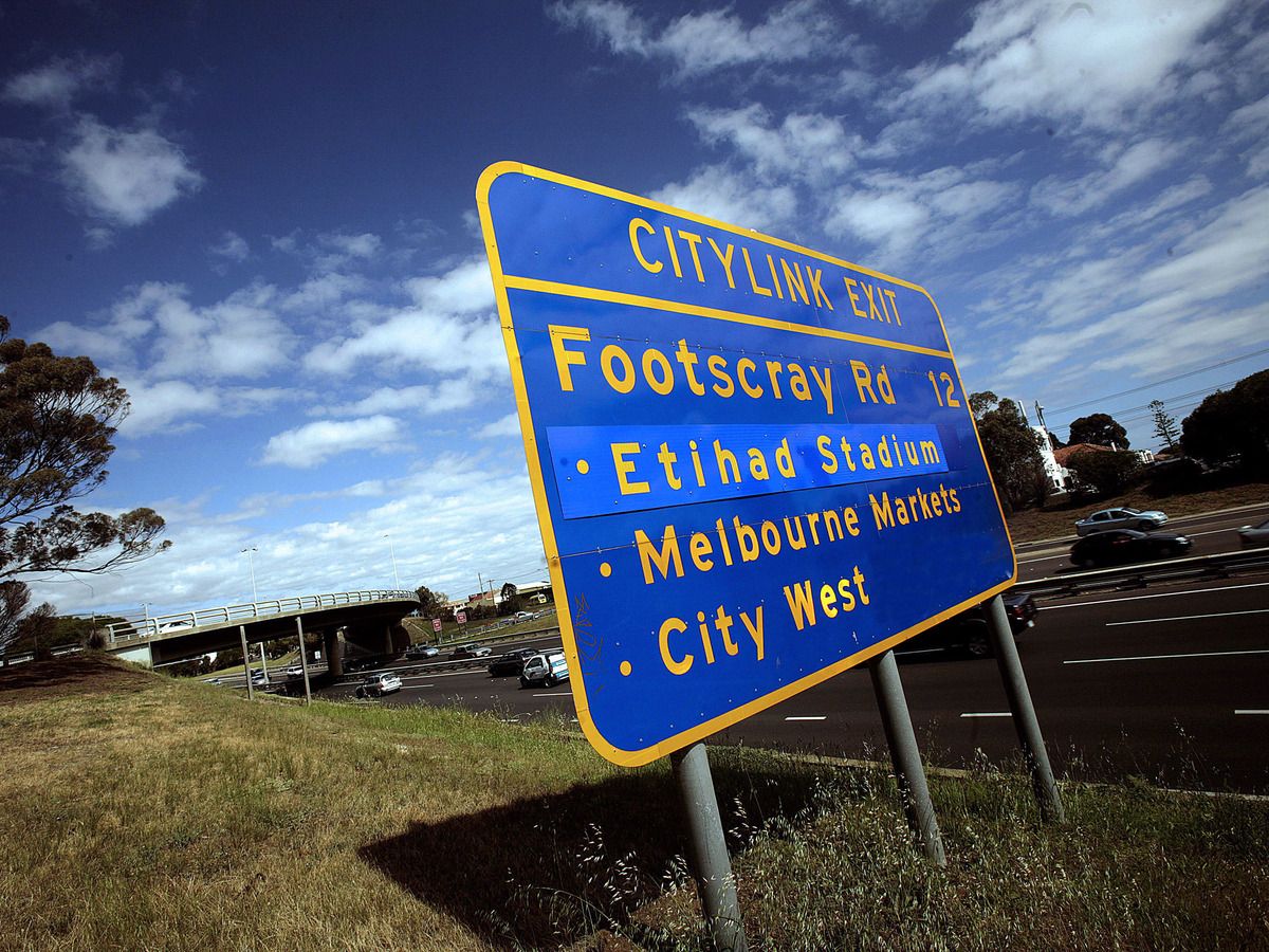 Vehicles travel along Transurban Group's CityLink toll highway outside of Melbourne, Australia, on Nov. 5, 2009.