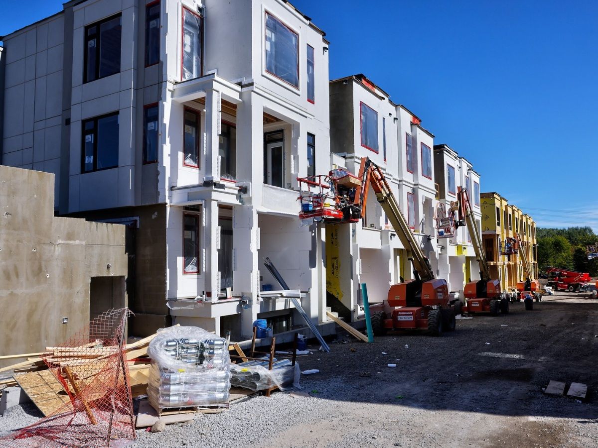New houses under construction in Toronto, Ontario, Canada, on September 27, 2026.