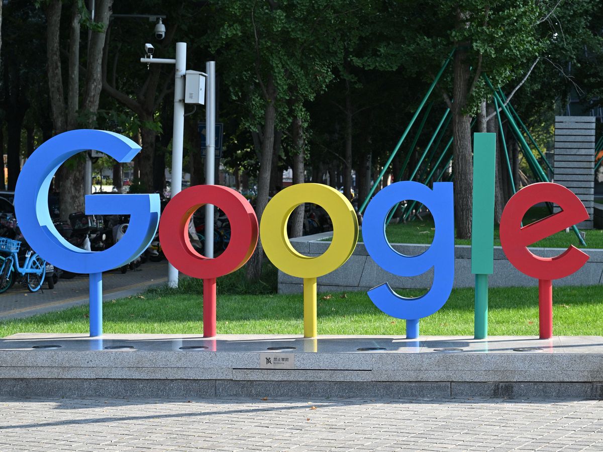 The logo of the Google company is pictured in Beijing on September 22, 2026