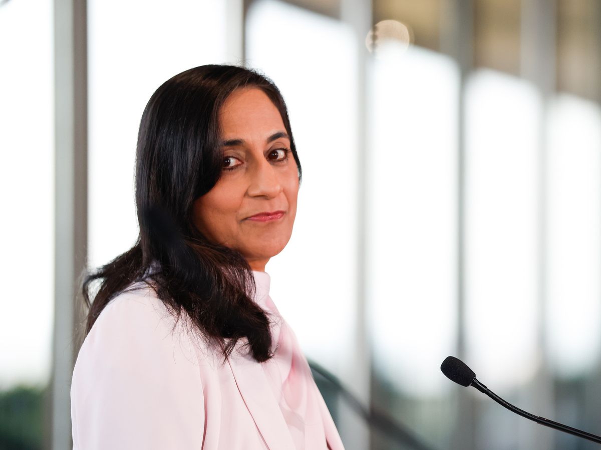 Minister of Foreign Affairs Anita Anand during a joint press conference with Mexico’s Secretary of Foreign Affairs Roberto Velasco Álvarez in Ottawa on Friday, July 17, 2026.