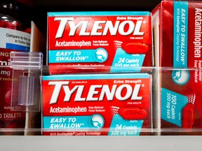 Tylenol is displayed for sale at a CVS Pharmacy on November 03, 2025 in Austin, Texas.