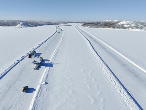 Tibbitt to Contwoyto winter road (aka ice road). Built upon a series of frozen lakes northeast of Yellowknife, the TCWR was the longest heavy-haul ice road on the planet, measuring 400km from tip to tail.