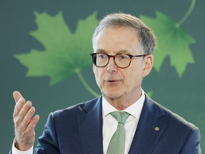 Bank of Canada Governor Tiff Macklem takes part in an event unveiling of the new $20 bill featuring King Charles III, in Ottawa September 3, 2026.