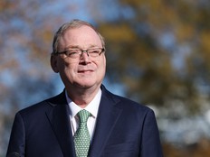 Director of the National Economic Council Kevin Hassett speaks to reporters outside of the White House on November 13, 2025 in Washington, DC.