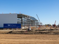 The construction site of Bell's Artificial Intelligence Data Centre in Saskatchewan on Thursday.
