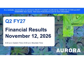 Q2 FY27 Financial Results Call, November 12, 2026.