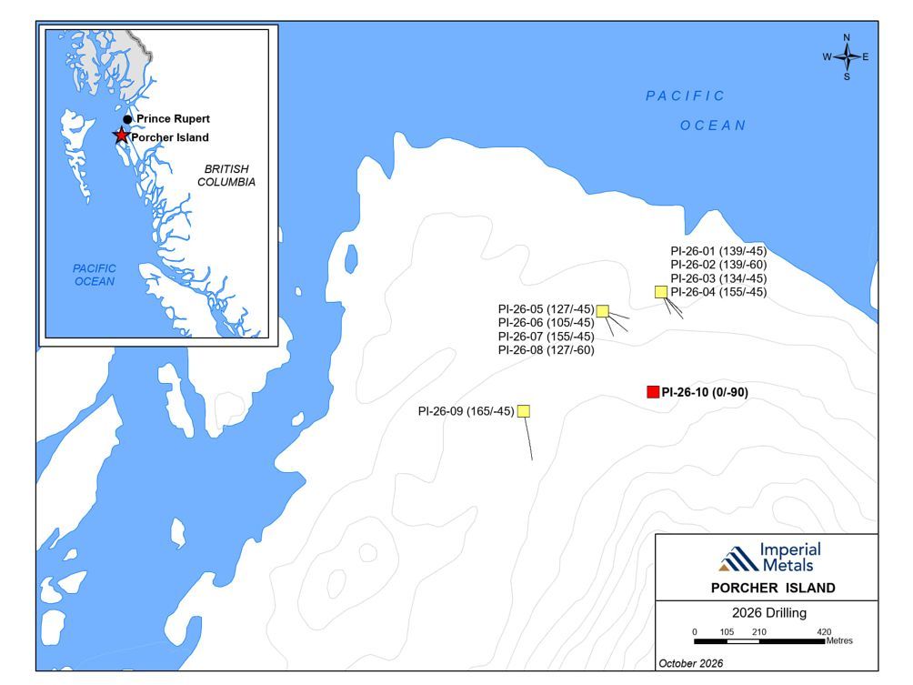 Imperial Metals reports gold intercept on Porcher Island