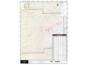 2025 CW Rock Sample Locations and Assay Values