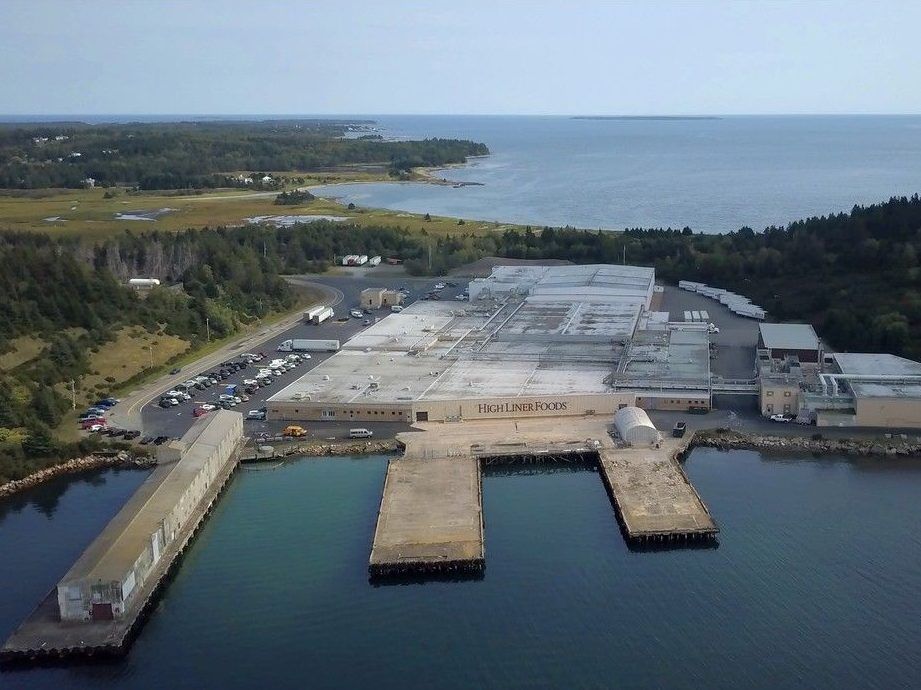 An aerial view of High Liner Foods Inc.'s plant in Lunenburg, Nova Scotia.