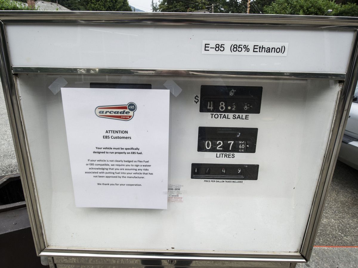 A West Vancouver gas station serving E85 fuel.