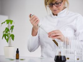 female scientist working on experiment