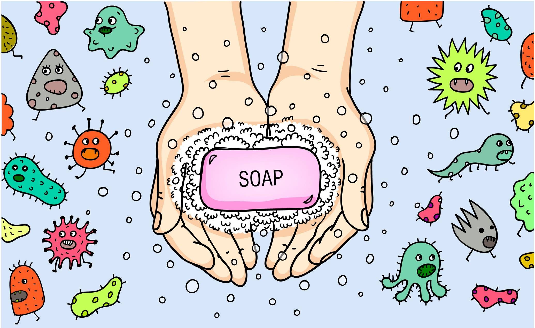 Soap, water and a little bit of scrubbing are so important to stopping the spread of viruses.