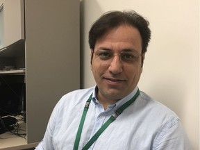 Dr. Mehdi Shahsavan in his Assiniboia, Sask. medical clinic.