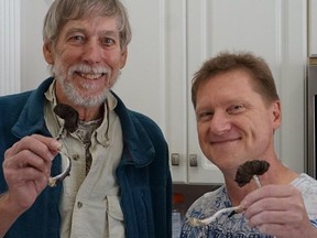 Dr. Bruce Tobin, left, founder of TheraPsil, and Thomas Hartle, the first Canadian to legally consume psilocybin for medical purposes.