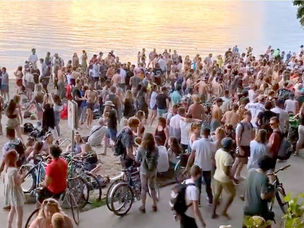 A packed party on Vancouver’s Third Beach last month drew criticism for not adhering to social distancing protocols.