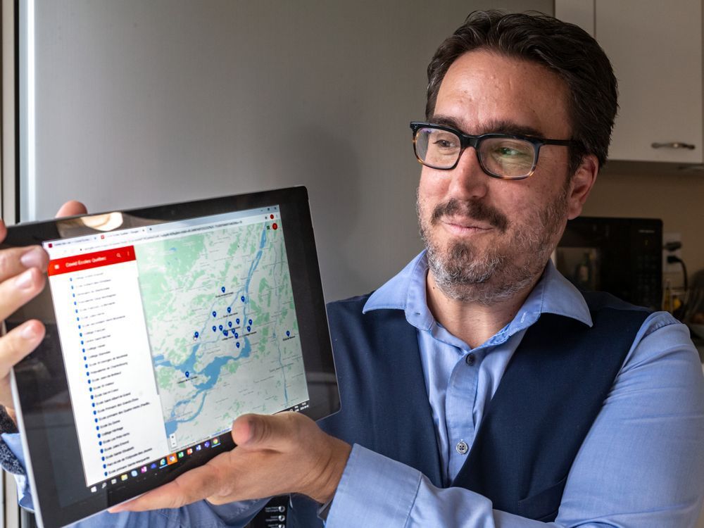 "it doesn't create fear — it just illustrates the deficiencies of the government," olivier drouin says of his website to track covid-19 cases in quebec schools.