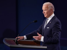 Joe Biden, 2020 Democratic presidential nominee, speaks during the first U.S. presidential debate hosted by Case Western Reserve University and the Cleveland Clinic in Cleveland, Ohio, U.S., on Tuesday, Sept. 29, 2020.
