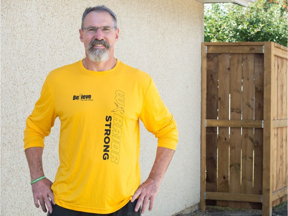 gold is the colour for former saskatchewan roughriders linebacker dan rashovich when it comes to fighting childhood cancers.
